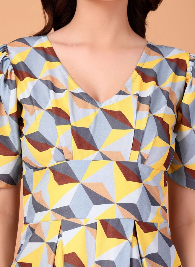 CUKOO Women Printed V Neck Basic Jumpsuit - Image 2